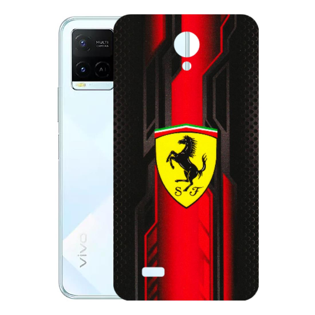 VIVO Y Series Phone Skins (All Models) - Black Ferrari Logo - 3D Embossed Finish (L-253) Vivo Y21