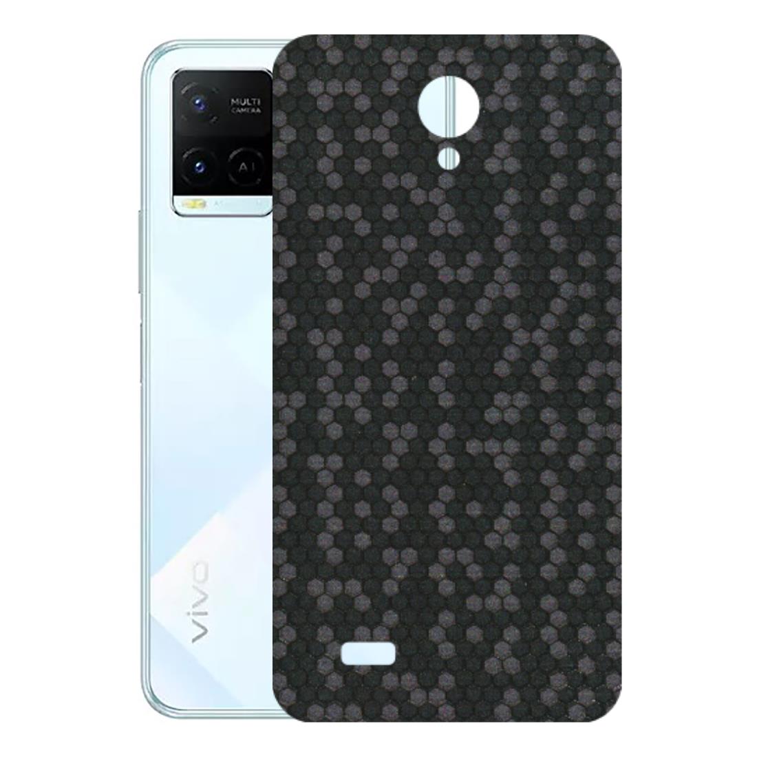 VIVO Y Series Phone Skins (All Models) - Black Grey Honeycomb Sober - 3D Embossed Finish (L-85) Vivo Y21