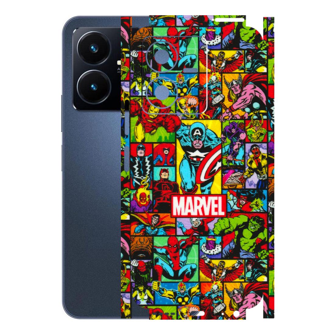 VIVO Y Series Phone Skins (All Models) - MARVELOUS Comic Characters - 3D Embossed Finish (L-129) Vivo Y22 2022