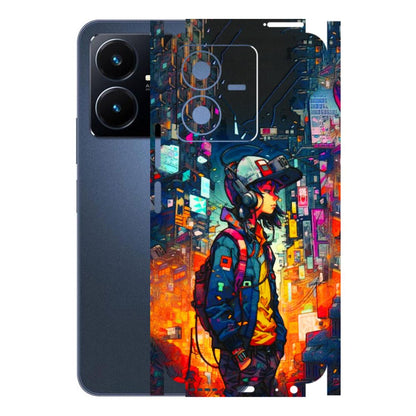 VIVO Y Series Phone Skins (All Models) - Street Anime Guy - 3D Embossed Finish (L-158) Vivo Y22 2022