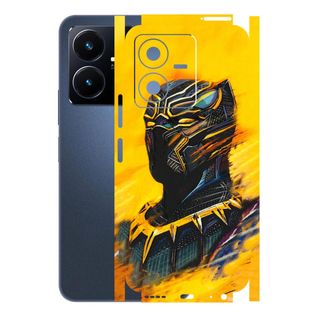 VIVO Y Series Phone Skins (All Models) - Yellow Panther - 3D Embossed Finish (L-54) Vivo Y22 2022