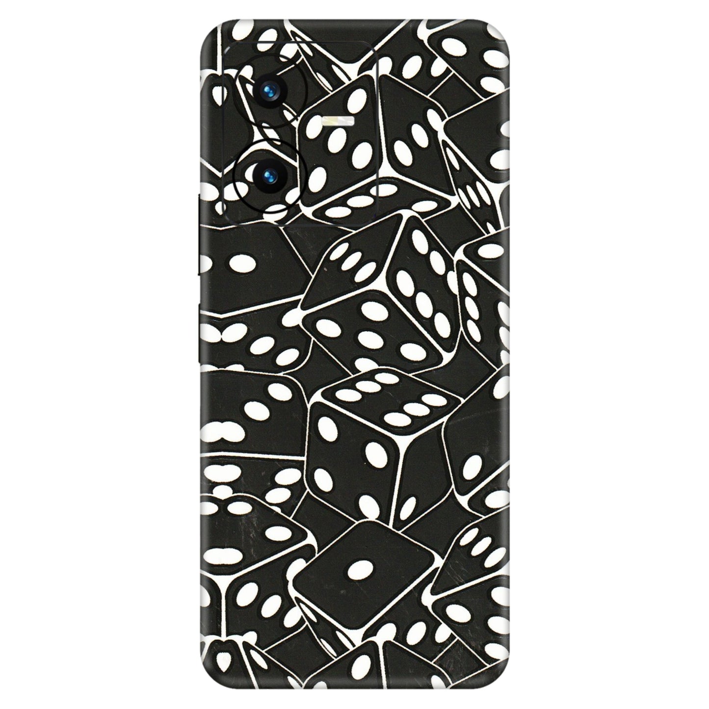 VIVO Y Series Phone Skins (All Models) - Big Black Dices - 3D Embossed Finish (L-106) Vivo Y22 2022