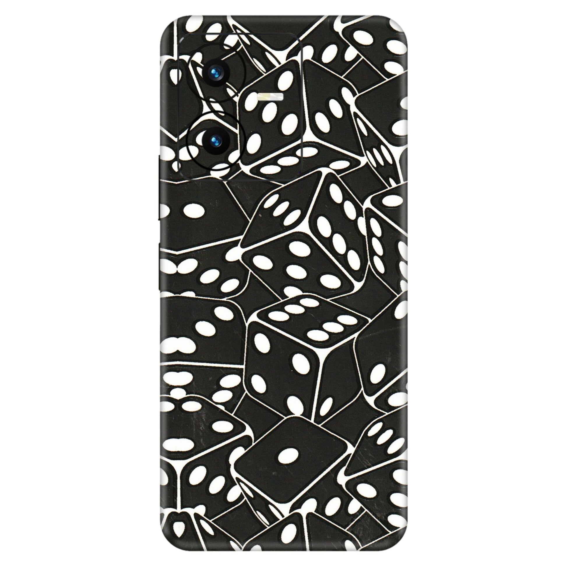 VIVO Y Series Phone Skins (All Models) - Big Black Dices - 3D Embossed Finish (L-106) Vivo Y22 2022