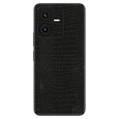 VIVO Y Series Phone Skins (All Models) - Snake Leather Black - 3D Embossed Finish (L-107) Vivo Y22 2022