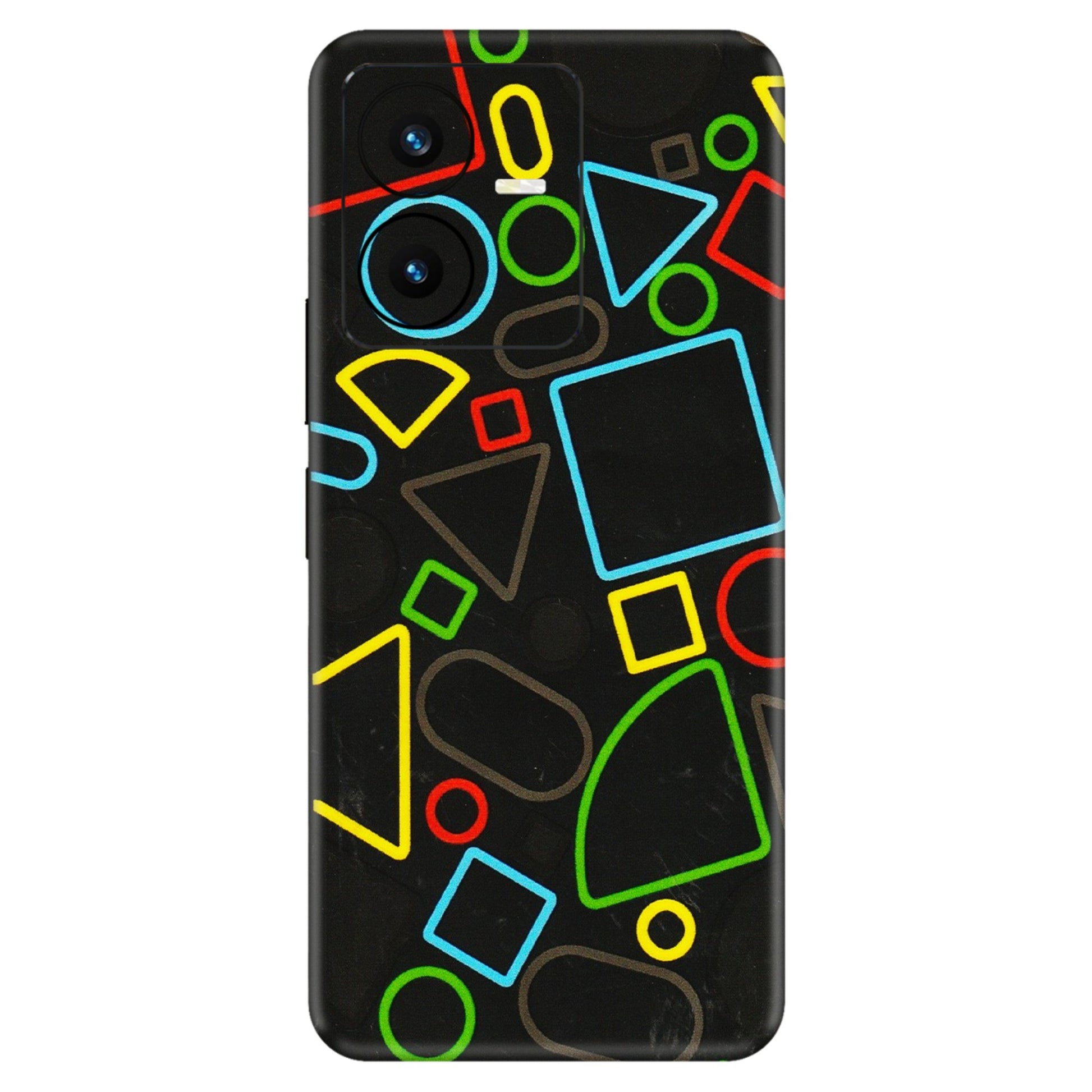 VIVO Y Series Phone Skins (All Models) - Black Shapes - 3D Embossed Finish (L-131) Vivo Y22 2022