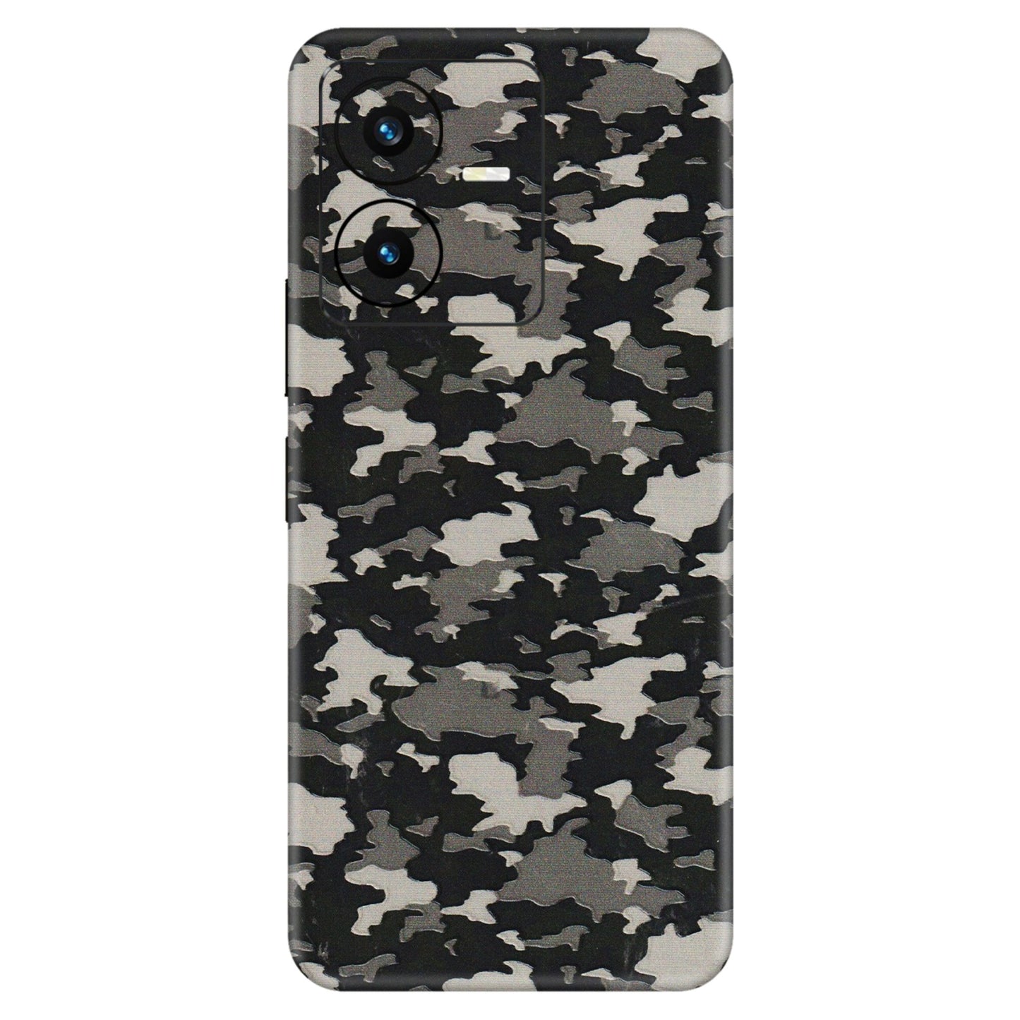 VIVO Y Series Phone Skins (All Models) - Black/Grey Camoflaunge - 3D Embossed Finish (L-142) Vivo Y22 2022