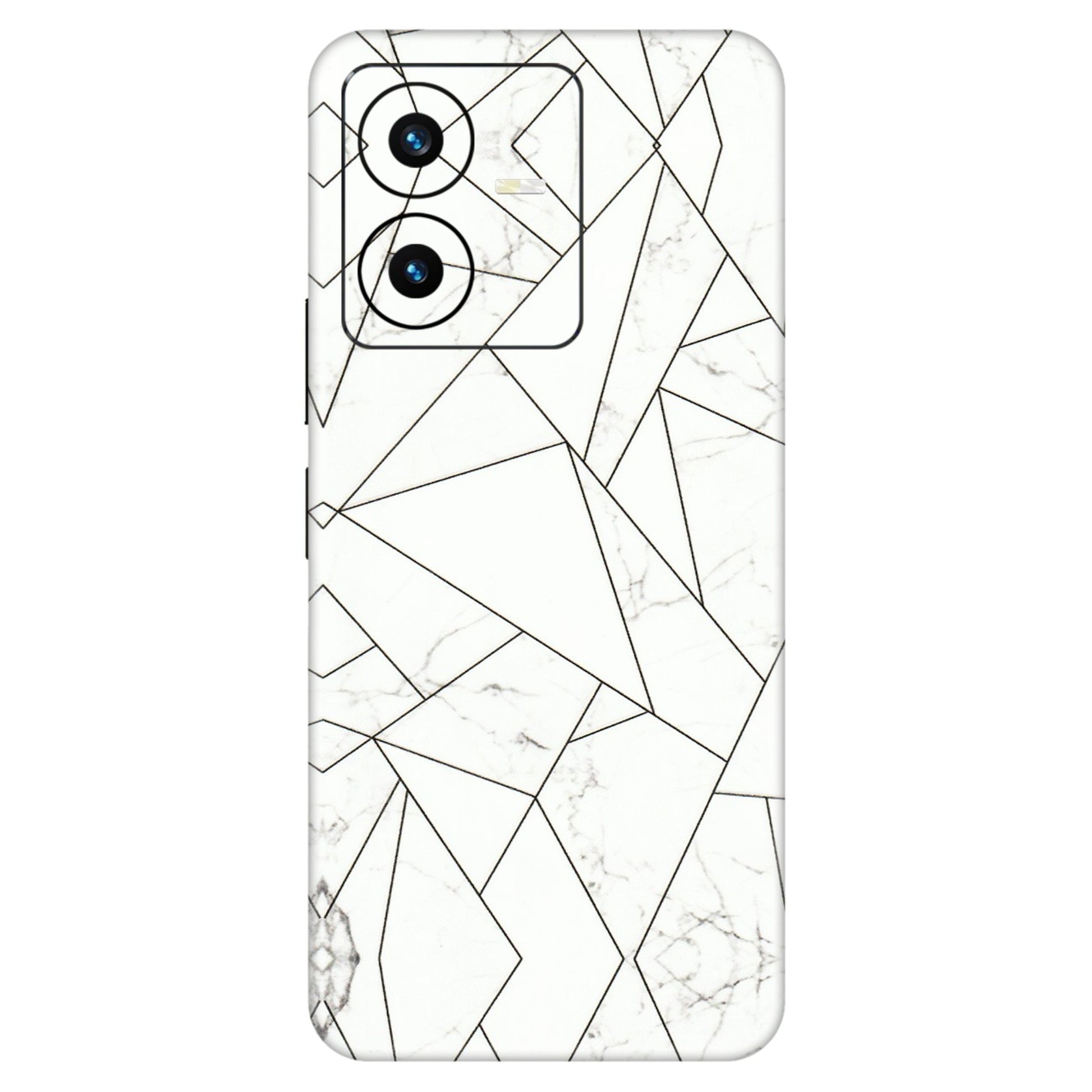 VIVO Y Series Phone Skins (All Models) - Luxury White Marble Effect - 3D Embossed Finish (L-168) Vivo Y22 2022