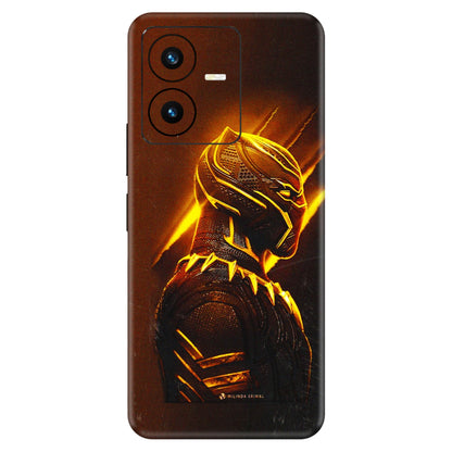 VIVO Y Series Phone Skins (All Models) - Gold Black Panther - 3D Embossed Finish (L-181) Vivo Y22 2022
