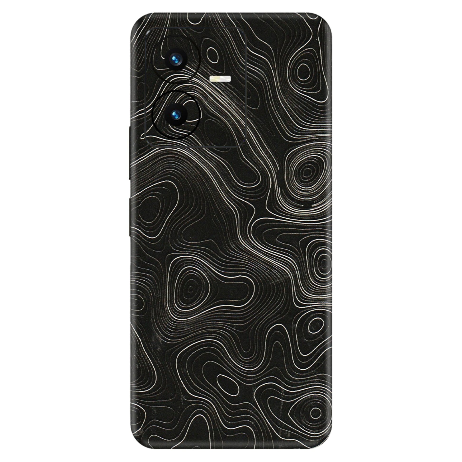 VIVO Y Series Phone Skins (All Models) - Black Swirl - 3D Embossed Finish (L-196) Vivo Y22 2022