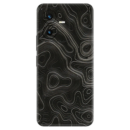 VIVO Y Series Phone Skins (All Models) - Black Swirl - 3D Embossed Finish (L-196) Vivo Y22 2022