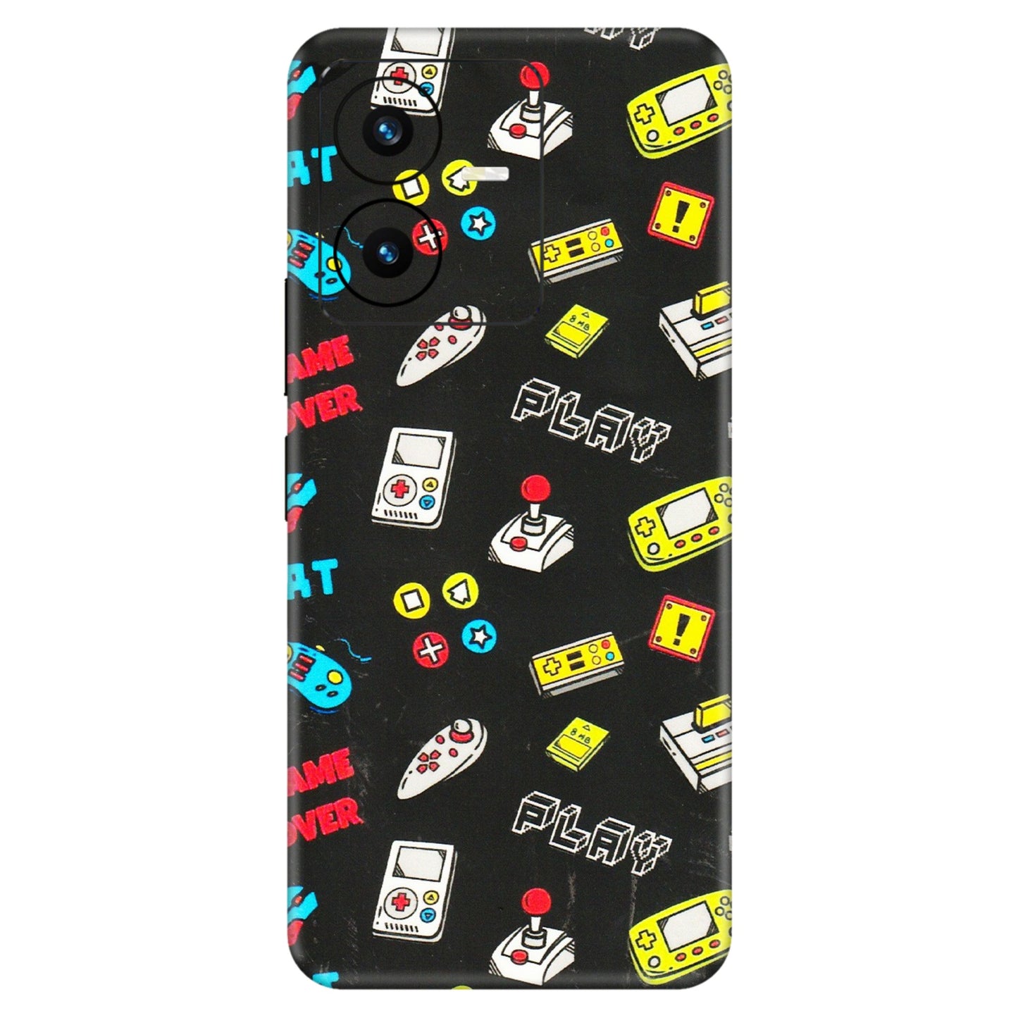 VIVO Y Series Phone Skins (All Models) - Gaming Doodles - 3D Embossed Finish (L-224) Vivo Y22 2022