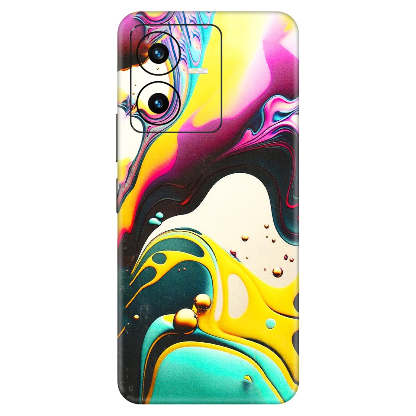 VIVO Y Series Phone Skins (All Models) - Multicolor Abstract pattern - 3D Embossed Finish (L-254) Vivo Y22 2022