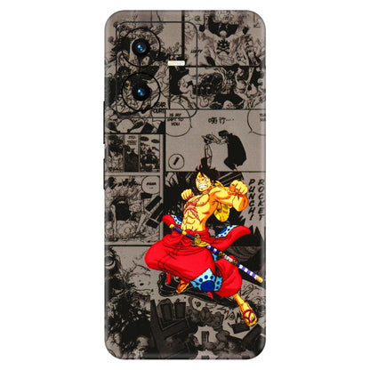 VIVO Y Series Phone Skins (All Models) - One Piece Rocket Punch Manga - 3D Embossed Finish (L-25) Vivo Y22 2022