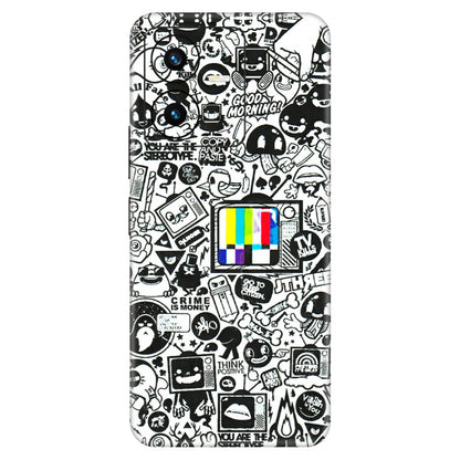 VIVO Y Series Phone Skins (All Models) - Doodles Positive Art - 3D Embossed Finish (L-263) Vivo Y22 2022