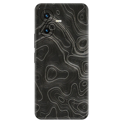 VIVO Y Series Phone Skins (All Models) - Abstract White Line Map - 3D Embossed Finish (L-269) Vivo Y22 2022