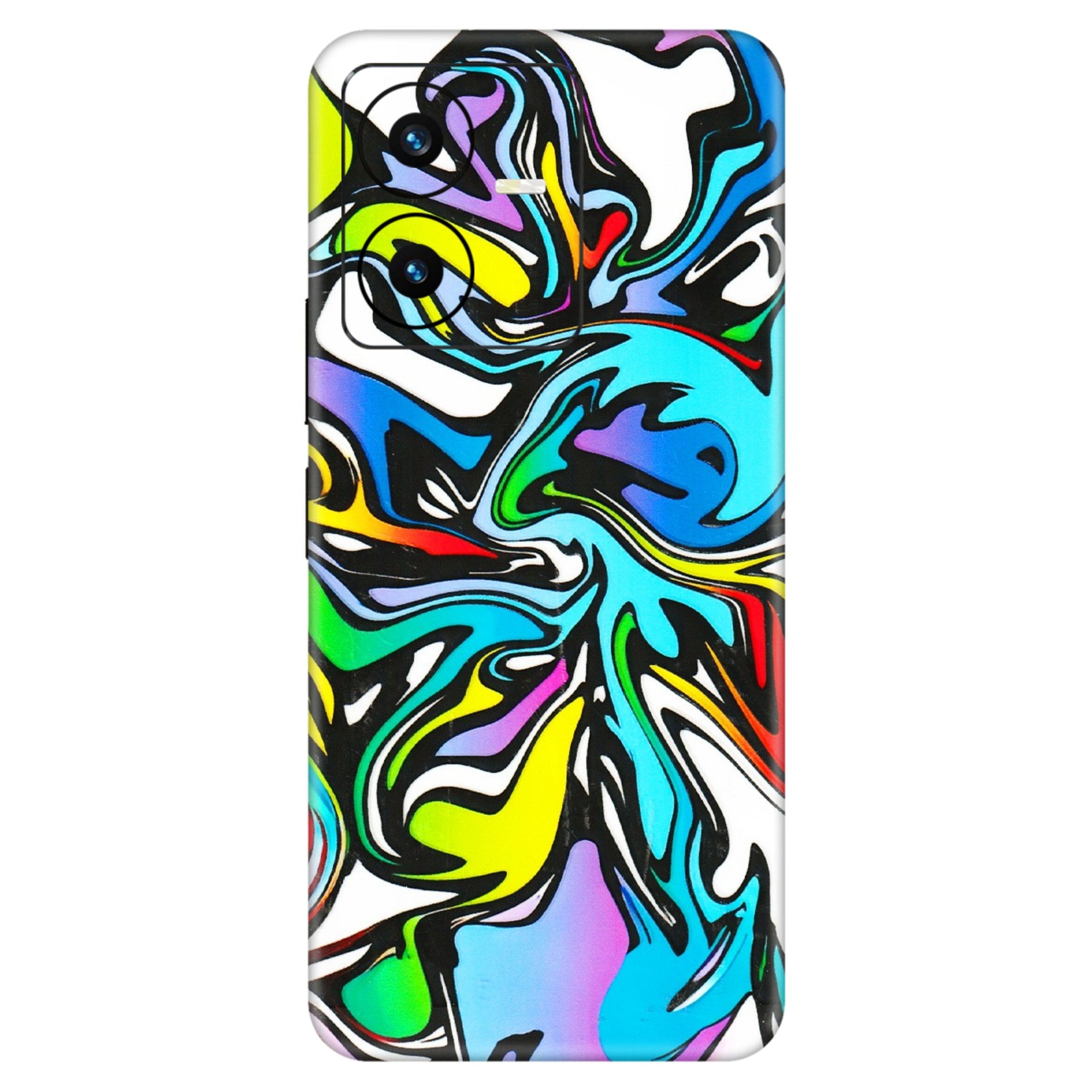 VIVO Y Series Phone Skins (All Models) - Abstract Colour Paints - 3D Embossed Finish (L-271) Vivo Y22 2022