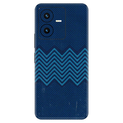 VIVO Y Series Phone Skins (All Models) - Blue Sober Waves - 3D Embossed Finish (L-306) Vivo Y22 2022