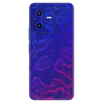 VIVO Y Series Phone Skins (All Models) - Purple Ripples Swirl - 3D Embossed Finish (L-314) Vivo Y22 2022