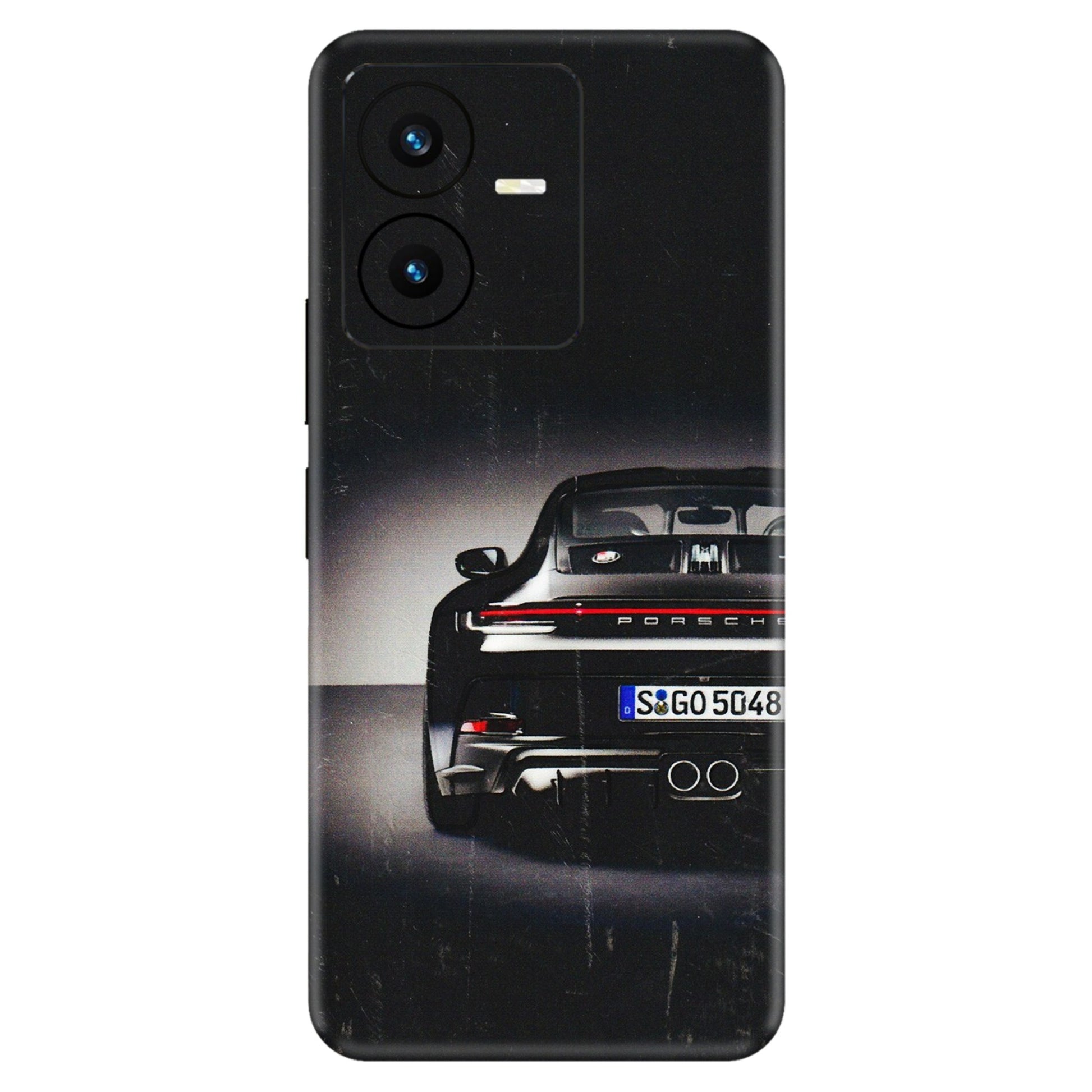 VIVO Y Series Phone Skins (All Models) - New Black Porsche GT3 - 3D Embossed Finish (L-327) Vivo Y22 2022