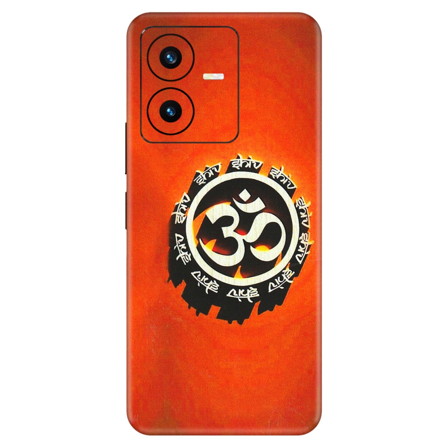 VIVO Y Series Phone Skins (All Models) - Aum Shiv Orange - 3D Embossed Finish (L-32) Vivo Y22 2022