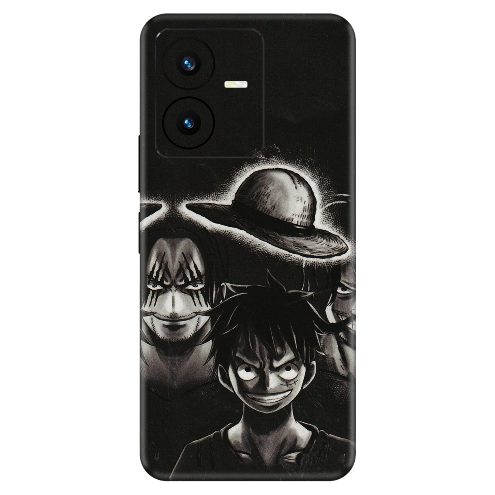 VIVO Y Series Phone Skins (All Models) - Black Luffy Hat - 3D Embossed Finish (L-57) Vivo Y22 2022