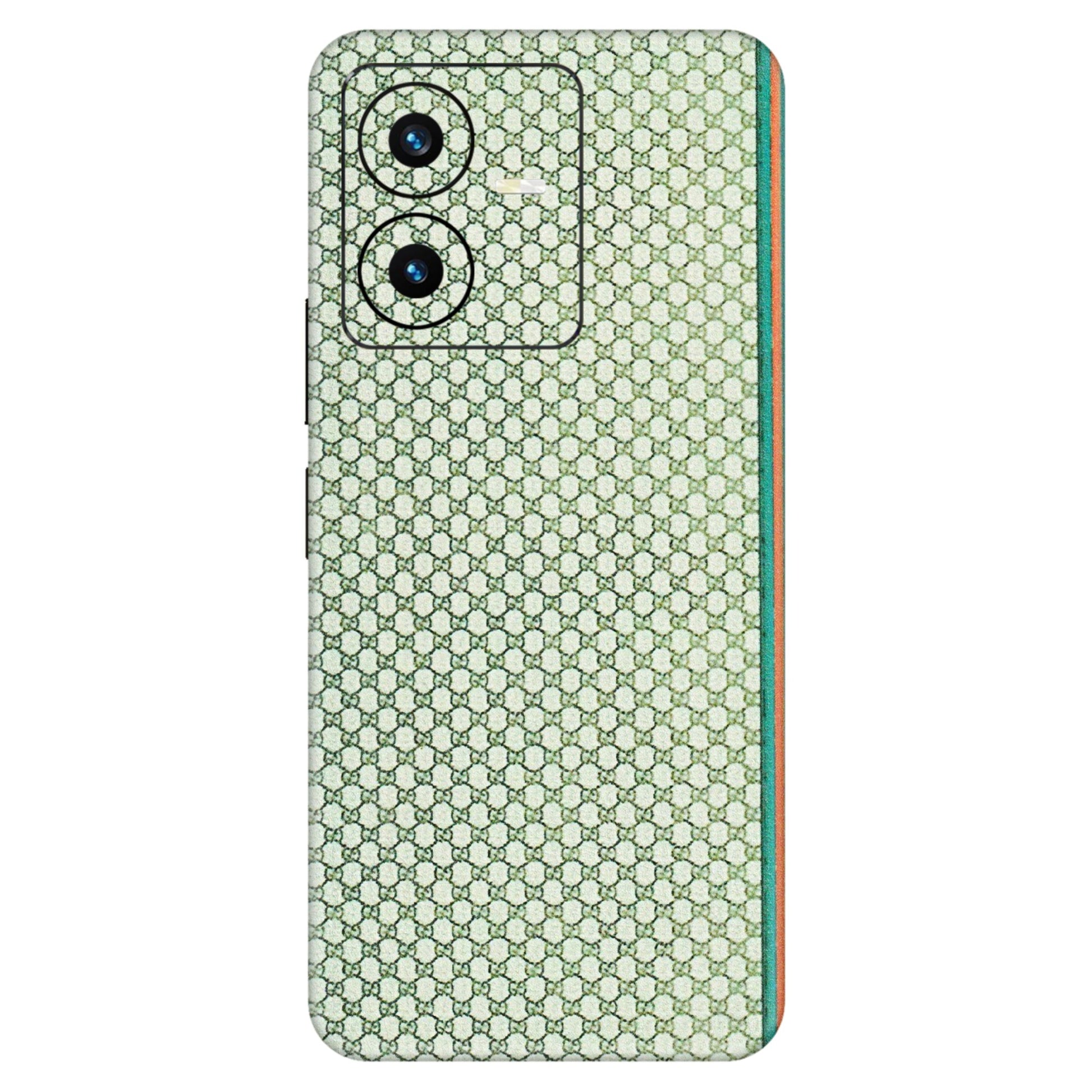 VIVO Y Series Phone Skins (All Models) - Gucci Fabric Pattern - 3D Embossed Finish (L-73) Vivo Y22 2022