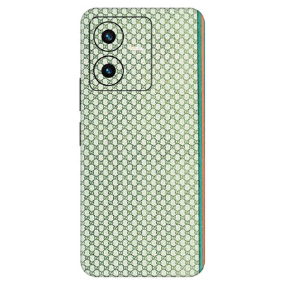 VIVO Y Series Phone Skins (All Models) - Gucci Fabric Pattern - 3D Embossed Finish (L-73) Vivo Y22 2022