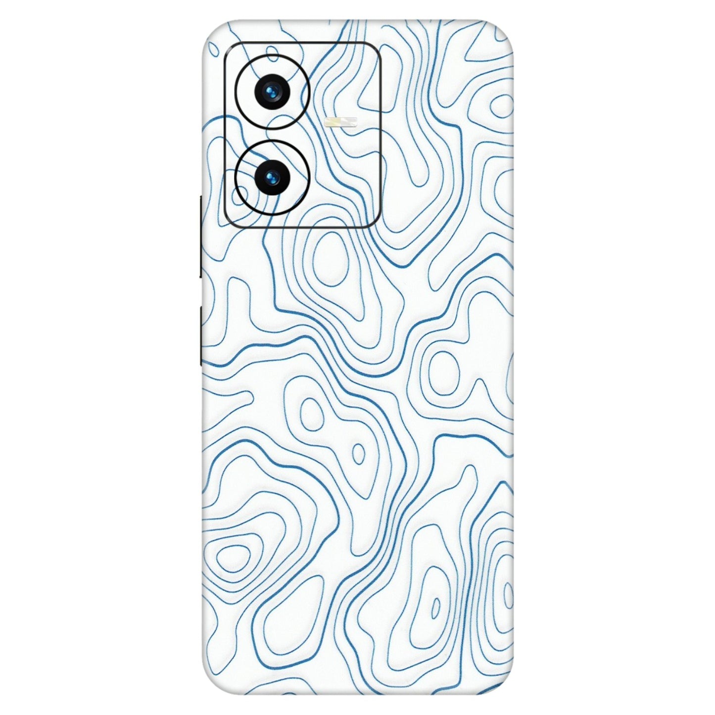 VIVO Y Series Phone Skins (All Models) - Blue And White Swirls - Matte Finish (M-139) Vivo Y22 2022