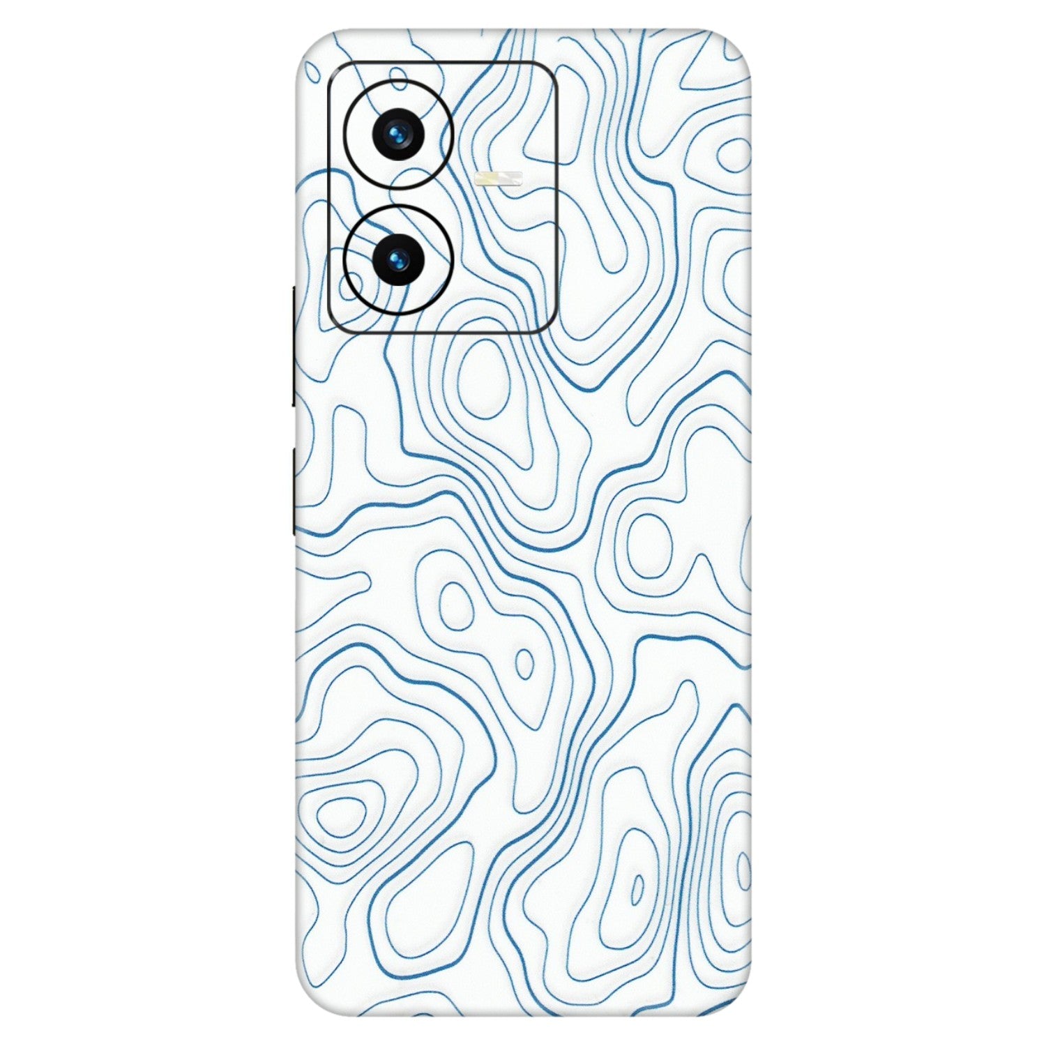 VIVO Y Series Phone Skins (All Models) - Blue And White Swirls - Matte Finish (M-139) Vivo Y22 2022