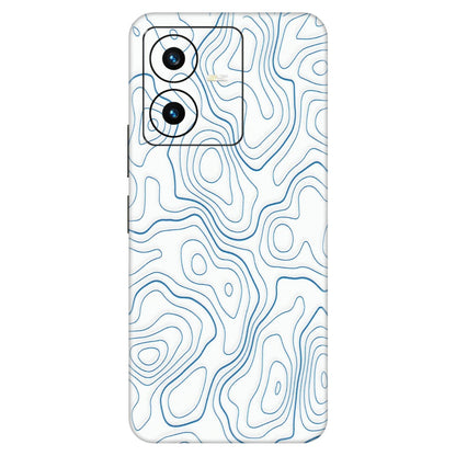 VIVO Y Series Phone Skins (All Models) - Blue And White Swirls - Matte Finish (M-139) Vivo Y22 2022