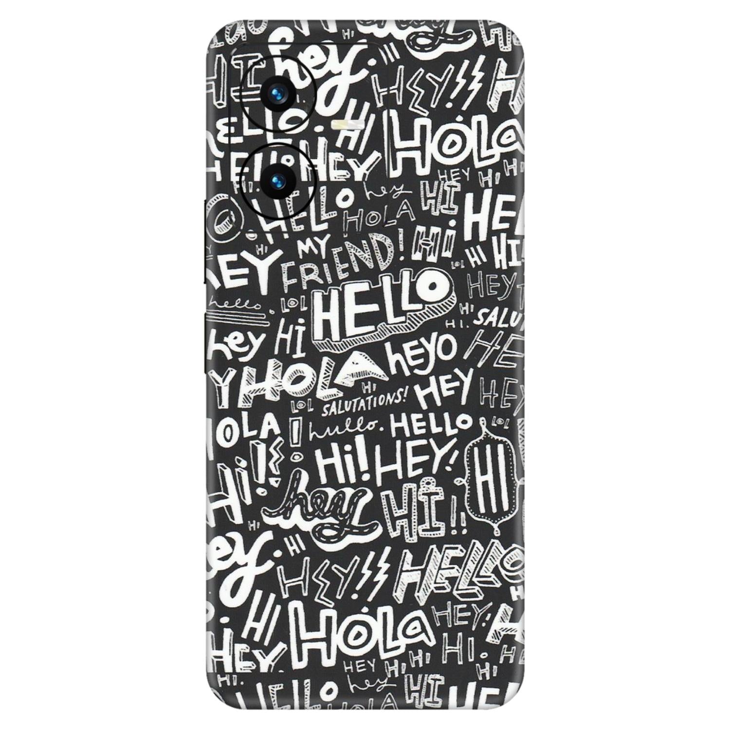 VIVO Y Series Phone Skins (All Models) - Hi Hello Doodles - Matte Finish (M-25) Vivo Y22 2022