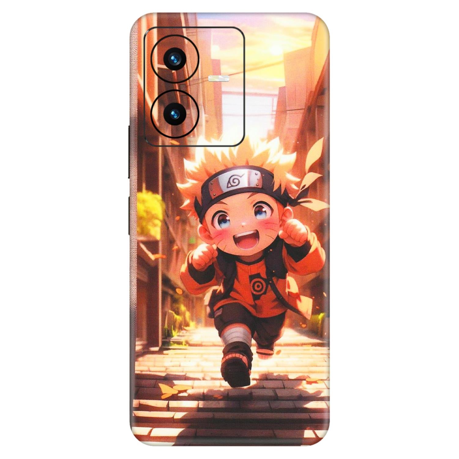 VIVO Y Series Phone Skins (All Models) - Naruto Cute Toon Running - Matte Finish (M-04) Vivo Y22 2022