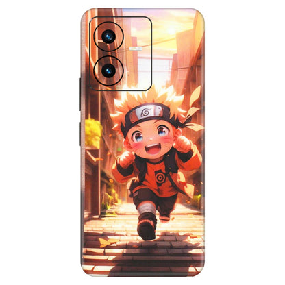 VIVO Y Series Phone Skins (All Models) - Naruto Cute Toon Running - Matte Finish (M-04) Vivo Y22 2022