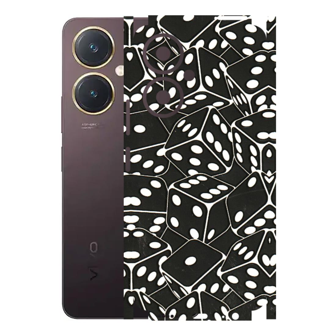 VIVO Y Series Phone Skins (All Models) - Big Black Dices - 3D Embossed Finish (L-106) Vivo Y27 4G