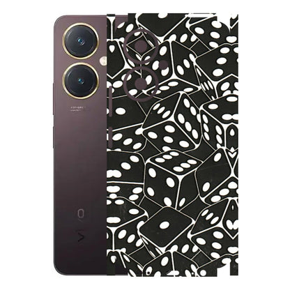 VIVO Y Series Phone Skins (All Models) - Big Black Dices - 3D Embossed Finish (L-106) Vivo Y27 4G