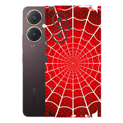 VIVO Y Series Phone Skins (All Models) - Classic Spidey Web - 3D Embossed Finish (L-115) Vivo Y27 4G