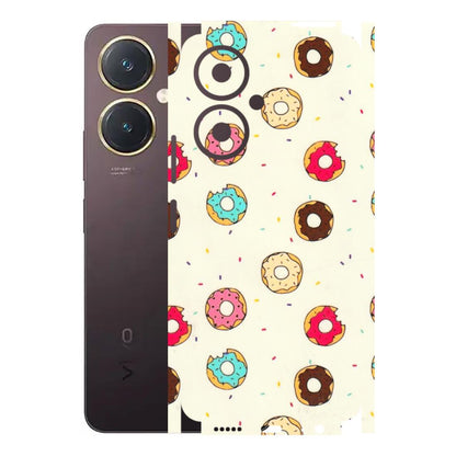 VIVO Y Series Phone Skins (All Models) - Mini Donuts Doodle Art - 3D Embossed Finish (L-122) Vivo Y27 4G