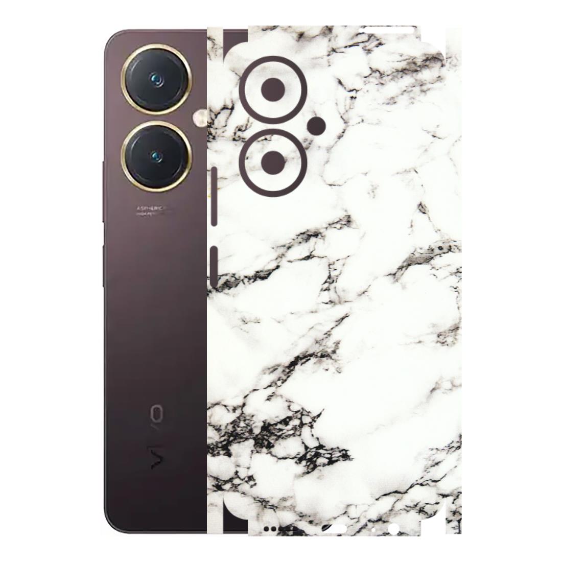 VIVO Y Series Phone Skins (All Models) - Black and White Marble Texture - 3D Embossed Finish (L-124) Vivo Y27 4G