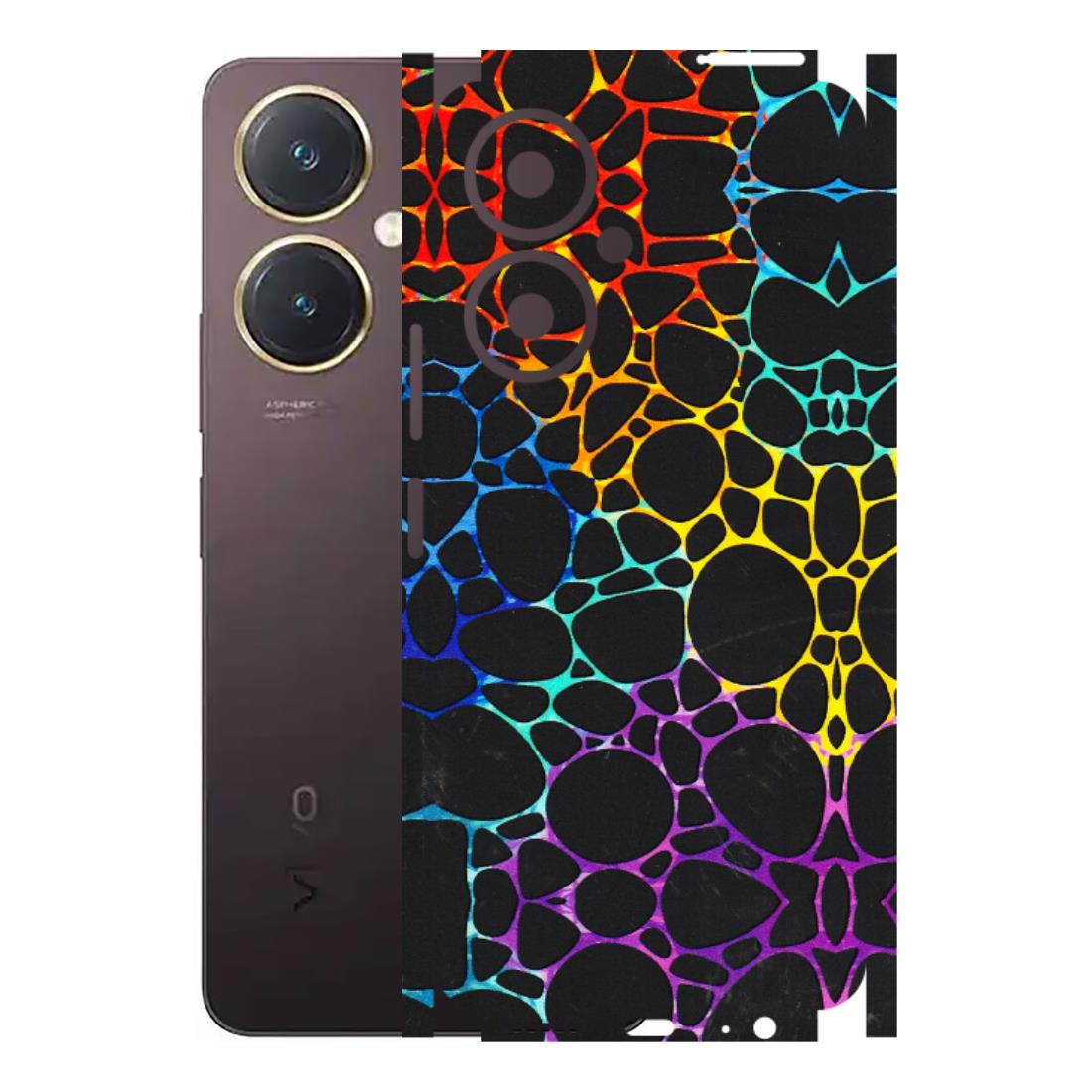 VIVO Y Series Phone Skins (All Models) - Abstract Art MultiColour - 3D Embossed Finish (L-133) Vivo Y27 4G