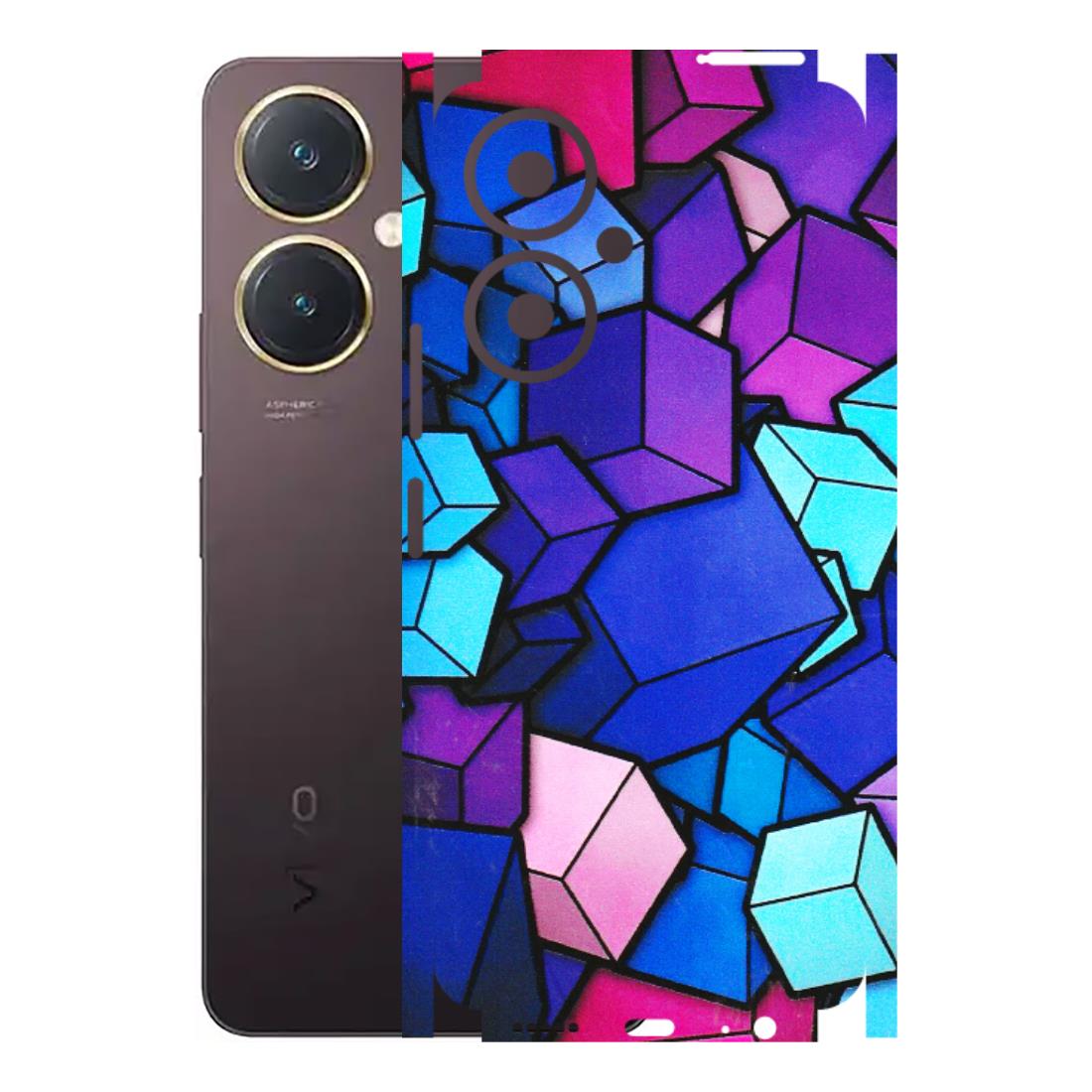 VIVO Y Series Phone Skins (All Models) - Cube Doodle - 3D Embossed Finish (L-141) Vivo Y27 4G