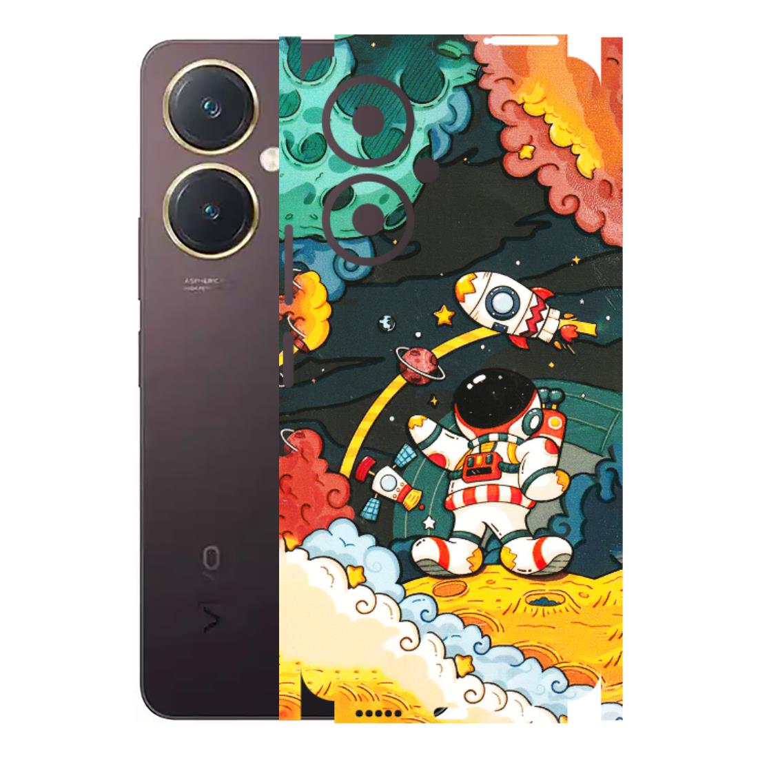 VIVO Y Series Phone Skins (All Models) - Astronauts & Spaceship - 3D Embossed Finish (L-145) Vivo Y27 4G