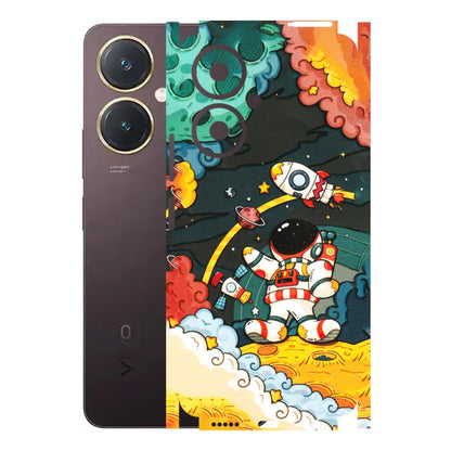 VIVO Y Series Phone Skins (All Models) - Astronauts & Spaceship - 3D Embossed Finish (L-145) Vivo Y27 4G
