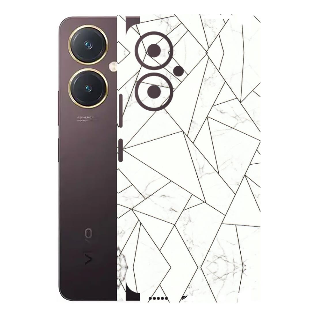 VIVO Y Series Phone Skins (All Models) - Luxury White Marble Effect - 3D Embossed Finish (L-168) Vivo Y27 4G