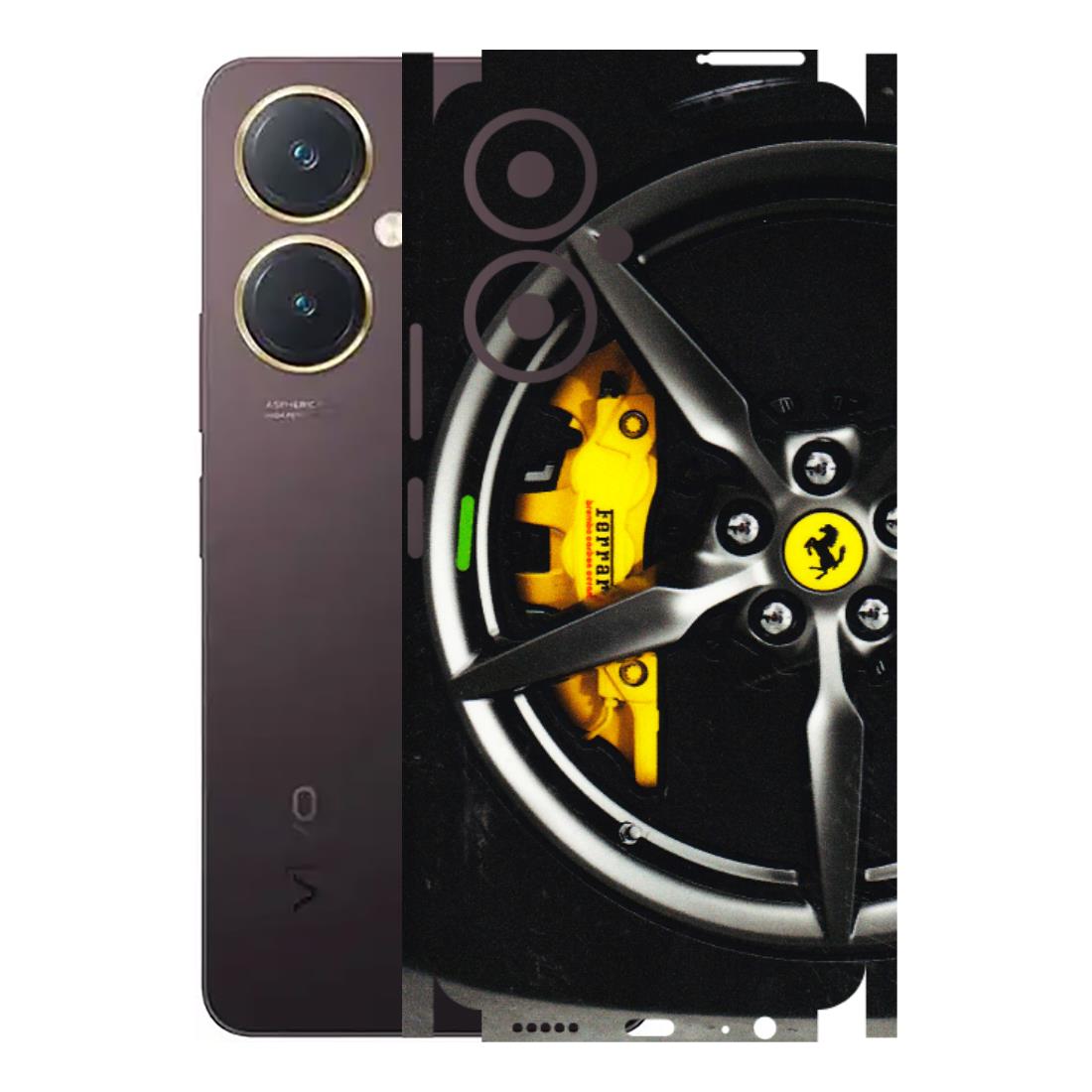 VIVO Y Series Phone Skins (All Models) - Ferrari Wheel Alloy - 3D Embossed Finish (L-173) Vivo Y27 4G