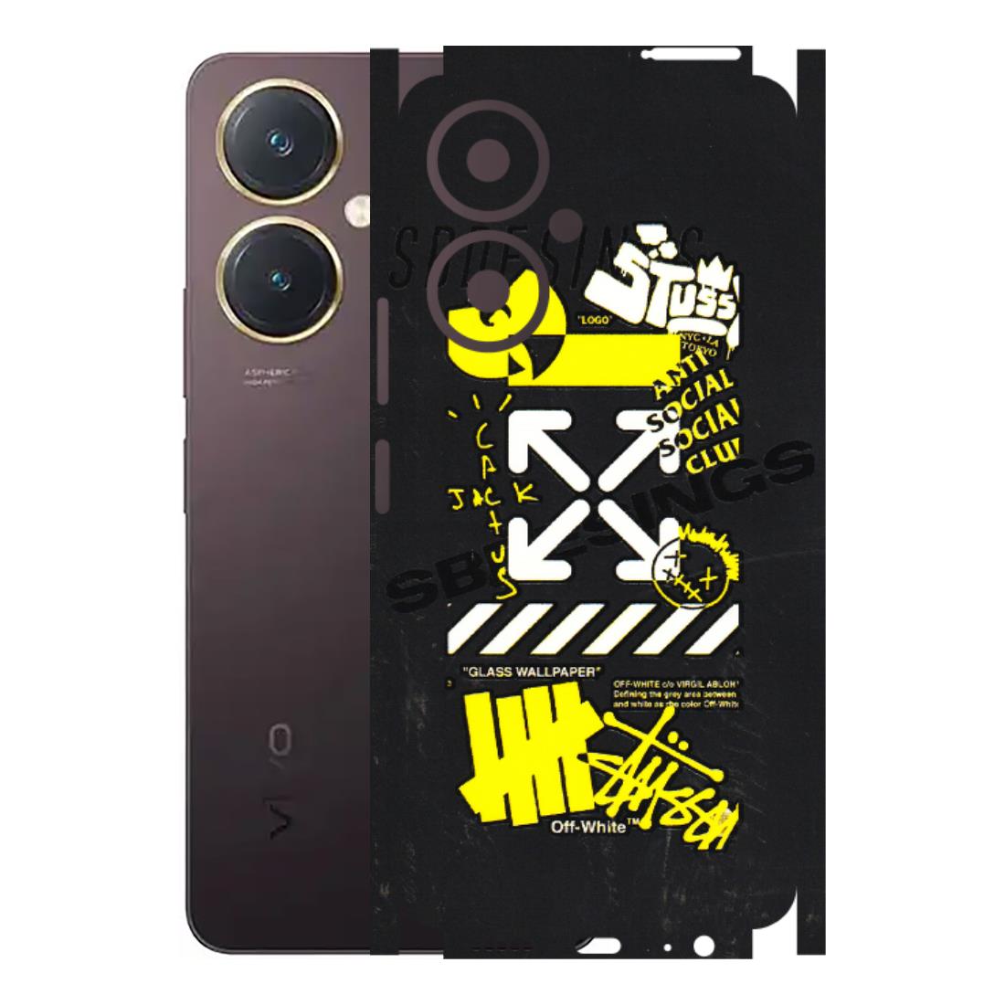 VIVO Y Series Phone Skins (All Models) - Anti Social Graffiti - 3D Embossed Finish (L-198) Vivo Y27 4G
