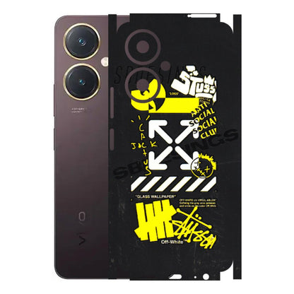 VIVO Y Series Phone Skins (All Models) - Anti Social Graffiti - 3D Embossed Finish (L-198) Vivo Y27 4G