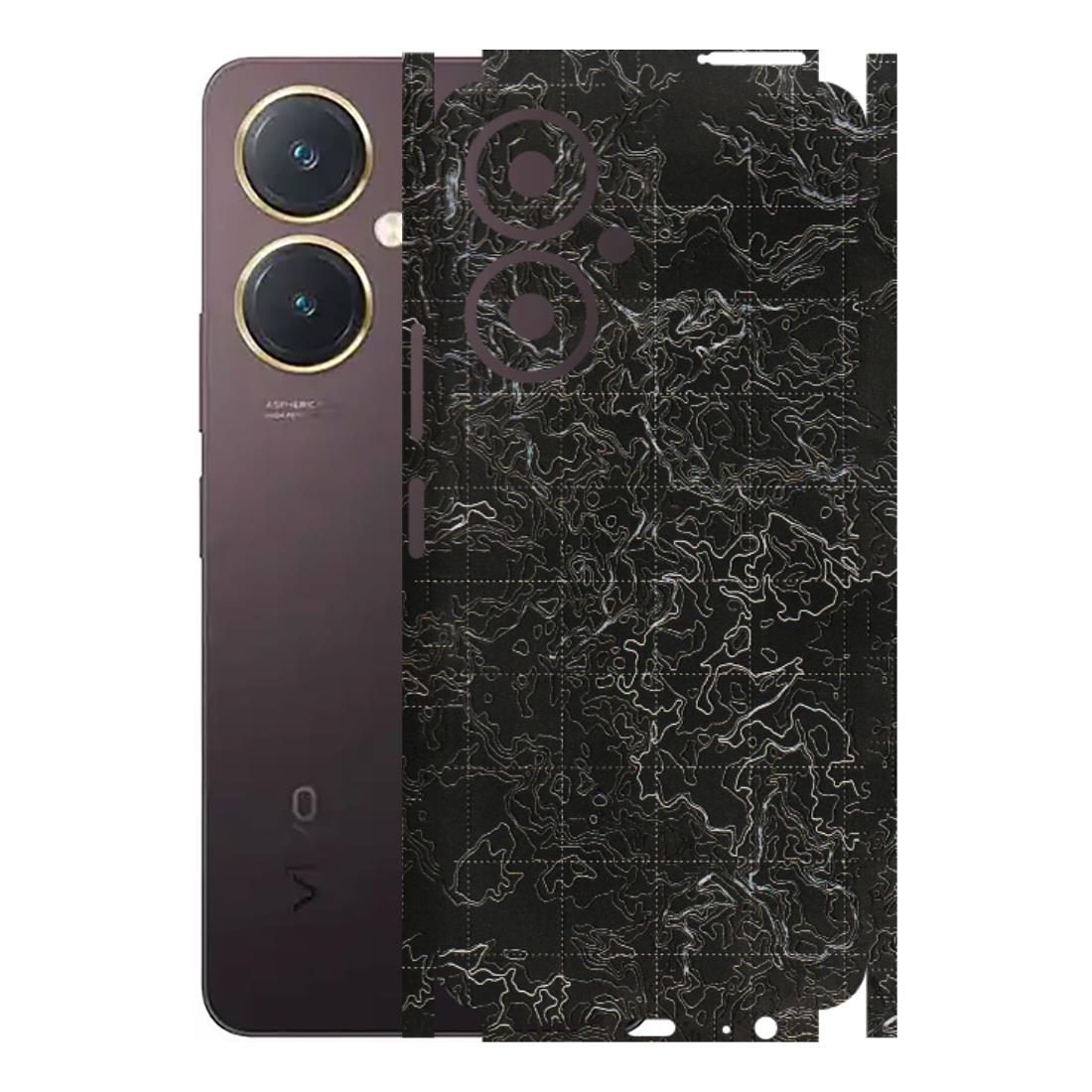 VIVO Y Series Phone Skins (All Models) - Black map Texture - 3D Embossed Finish (L-201) Vivo Y27 4G