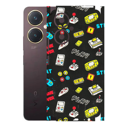 VIVO Y Series Phone Skins (All Models) - Gaming Doodles - 3D Embossed Finish (L-224) Vivo Y27 4G