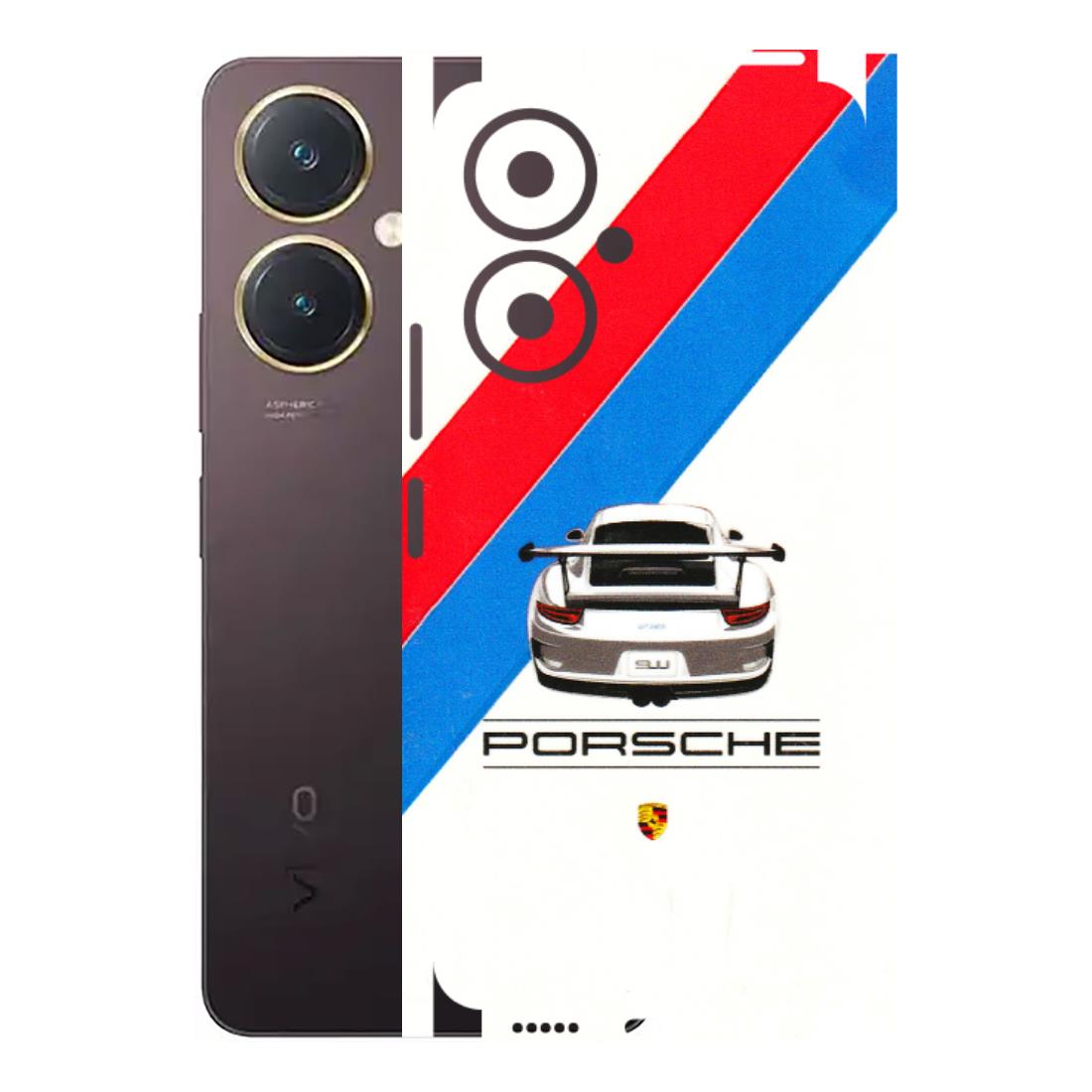 VIVO Y Series Phone Skins (All Models) - Porche Car Sober Logo - 3D Embossed Finish (L-248) Vivo Y27 4G