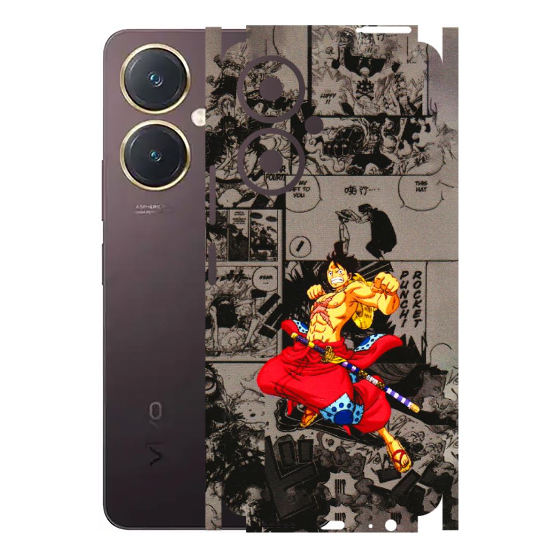 VIVO Y Series Phone Skins (All Models) - One Piece Rocket Punch Manga - 3D Embossed Finish (L-25) Vivo Y27 4G